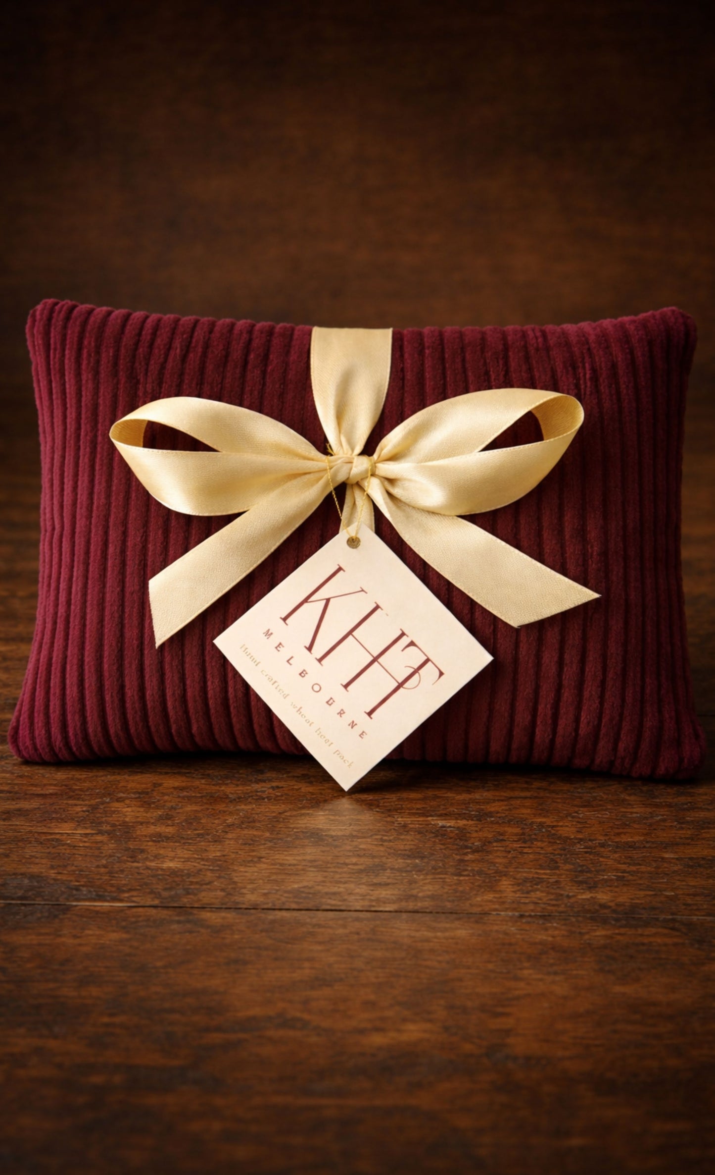 Hand crafted wheat heat pack (Rich Burgundy)