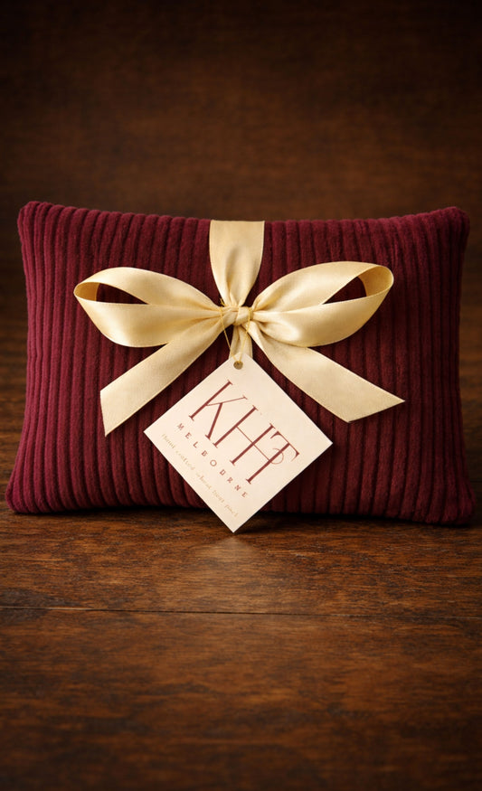 Hand crafted wheat heat pack (Rich Burgundy)