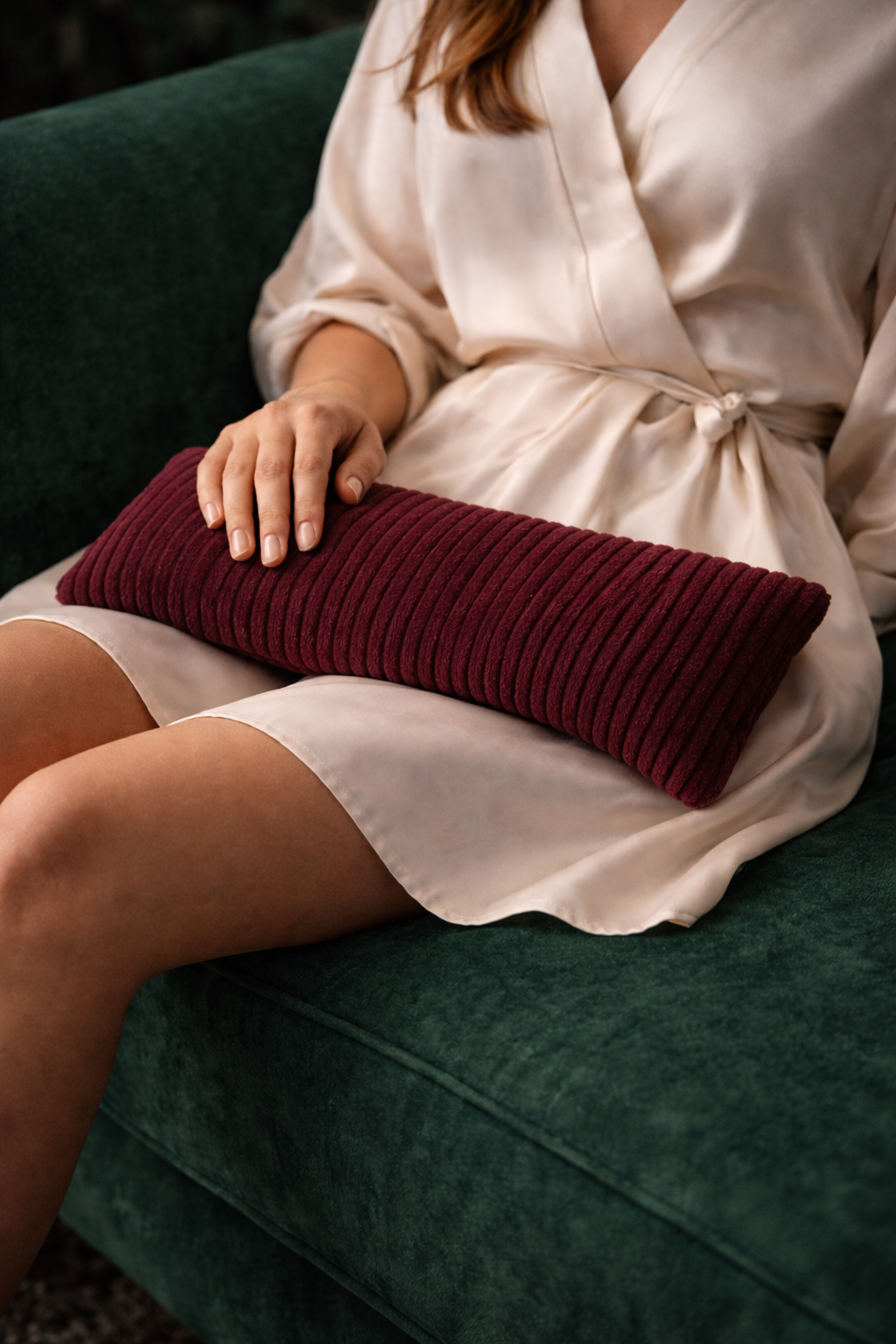 Hand crafted wheat heat pack (Rich Burgundy)