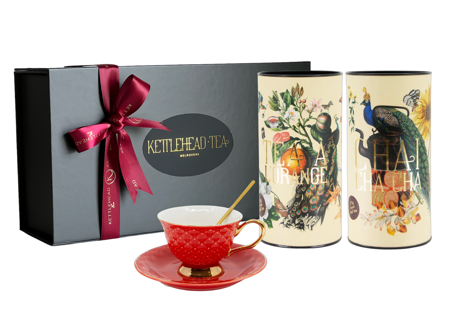Christmas Bundle - Any 2 Teas With  Red & Gold Cup