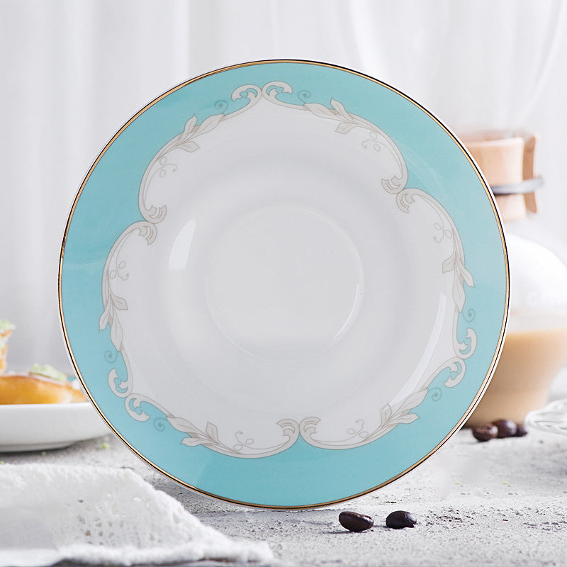 Tea Cup & Saucer - Tiffany Blue Stripe