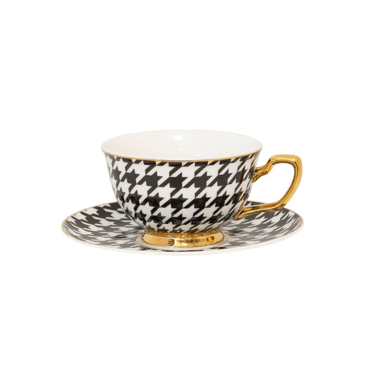 Houndstooth Teacup